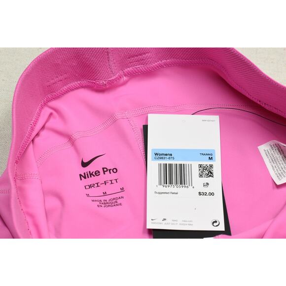 NEW Nike Pro Women's Regular Size M Pink Training Shorts - Picture 3 of 8